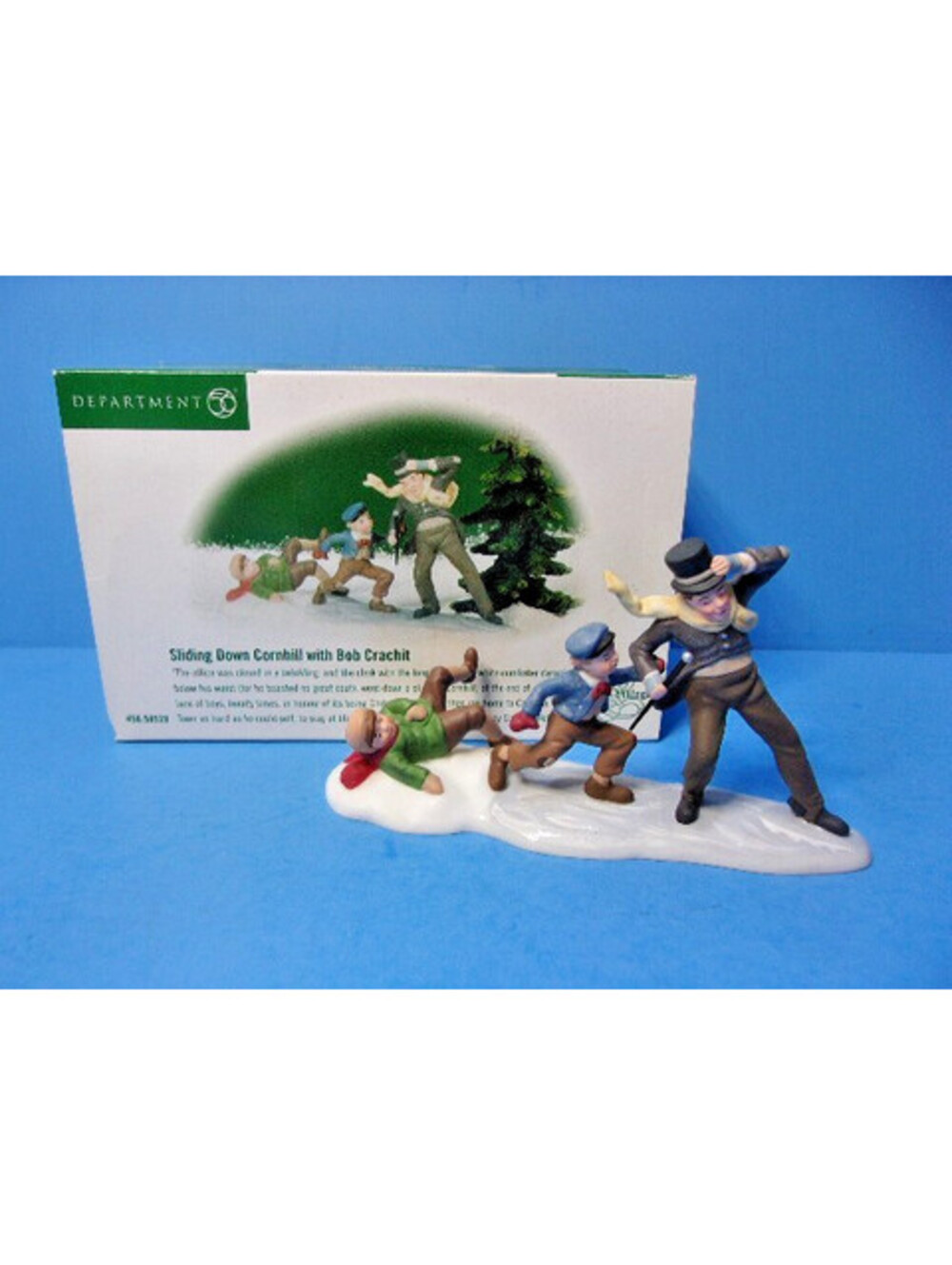 Dept 56 Sliding Down Cornhill with Bob Cratchit 58528 Dickens Village Xmas Carol